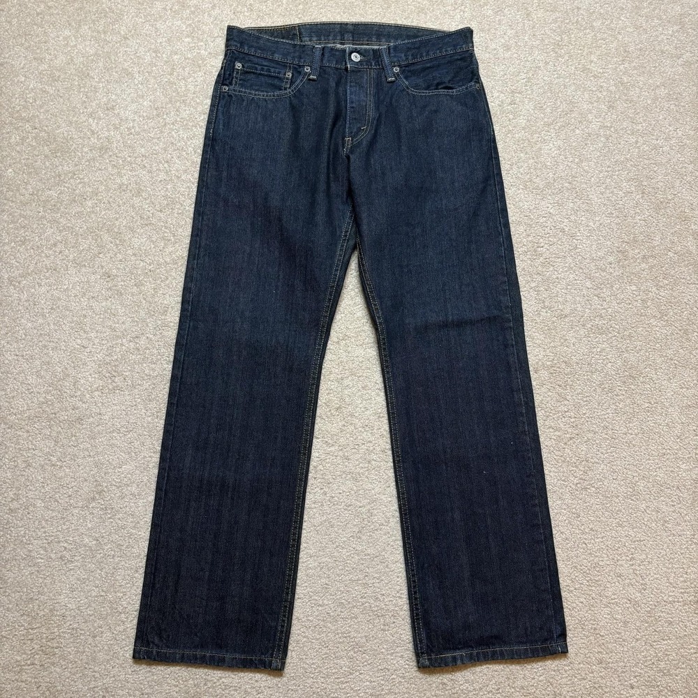 Levis 514 Jeans Mens 31x30 Blue Dark Wash Slim Straight Denim Pants Casual Indig